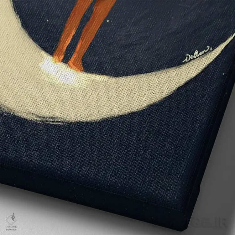 تابلو دکوراتیو ستاره بیلی اثر دی لاشه آرتیستری - نمای نزدیک بافت بوم