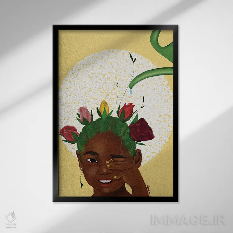 تابلو دکوراتیو ریشه ها را بشناس اثر دی لاشه آرتیستری - نمای قابدار مشکی