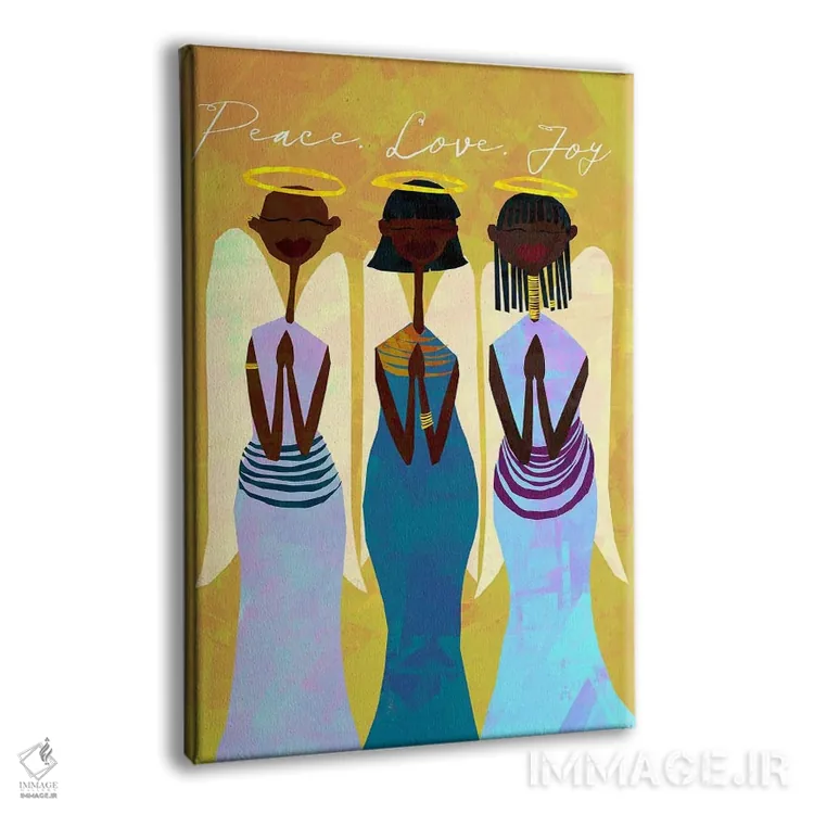 تابلو دکوراتیو صلح، عشق، شادی اثر دی لاشه آرتیستری - نمای پرسپکتیو محصول