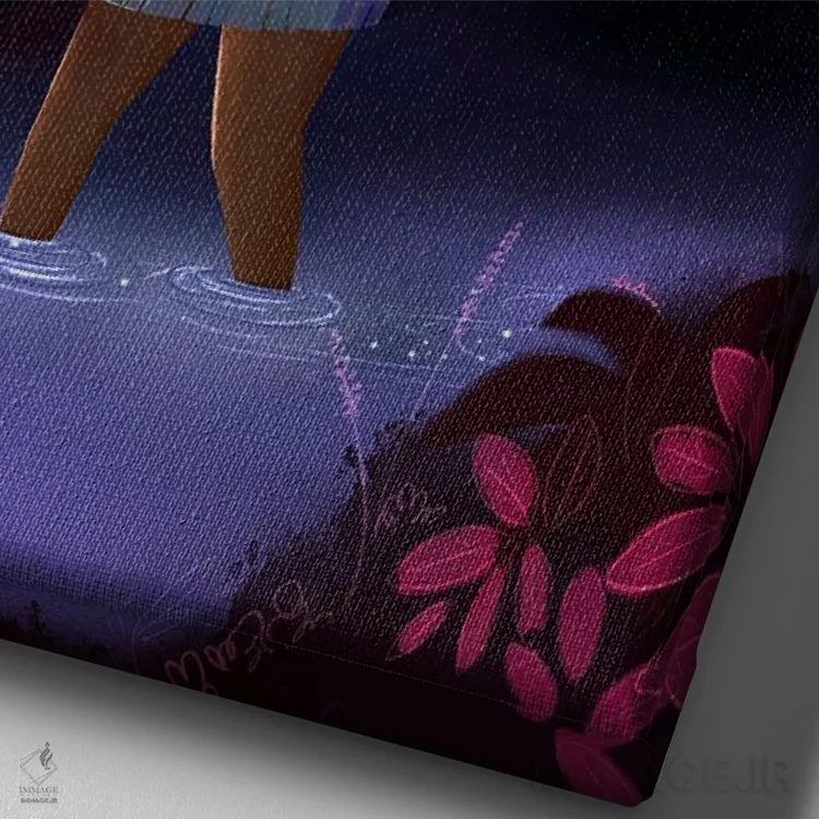 تابلو دکوراتیو افسونگری اثر دی لاشه آرتیستری - نمای نزدیک بافت بوم