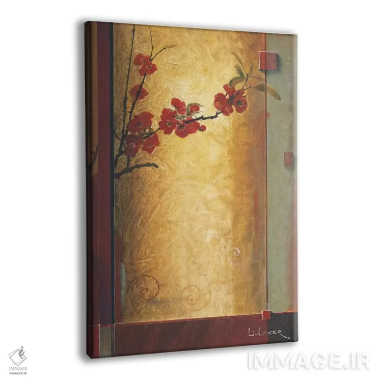 تابلو فرش شکوفه ها اثر دان لی -لگر - نمای پرسپکتیو محصول