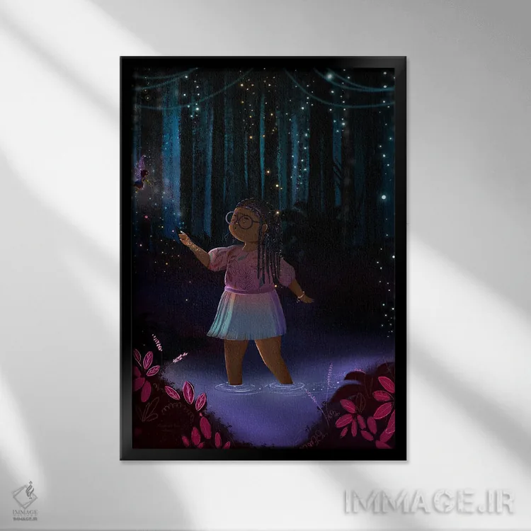 تابلو دکوراتیو افسونگری اثر دی لاشه آرتیستری - نمای قابدار مشکی