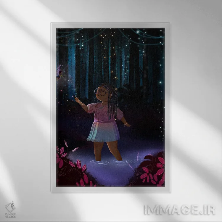 تابلو دکوراتیو افسونگری اثر دی لاشه آرتیستری - نمای قابدار سفید