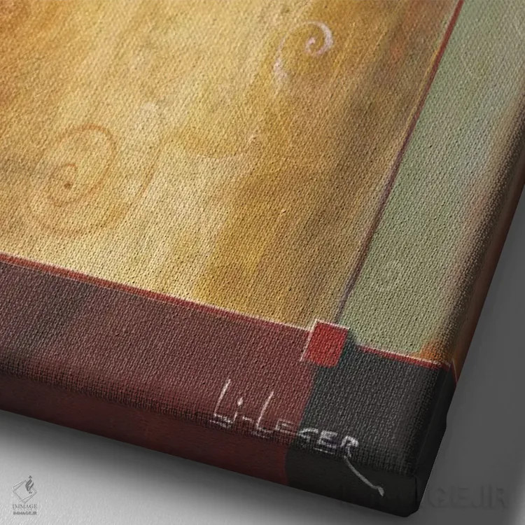 تابلو فرش شکوفه ها اثر دان لی -لگر - نمای نزدیک بافت بوم