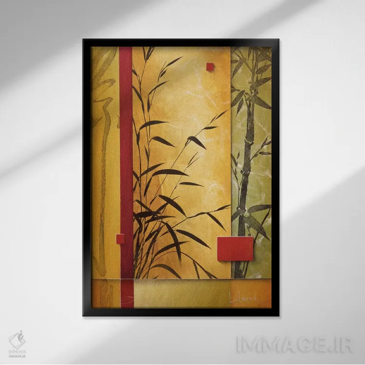 تابلو دکوراتیو رقص در باغ اثر دان لی -لگر - نمای قابدار مشکی