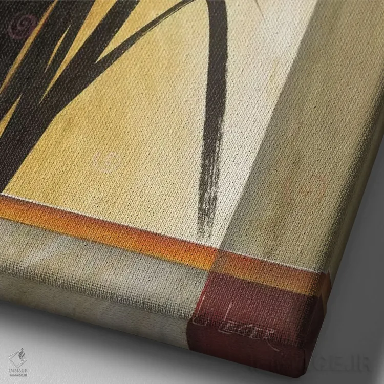 تابلو دکوراتیو واحه اثر دان لی -لگر - نمای نزدیک بافت بوم