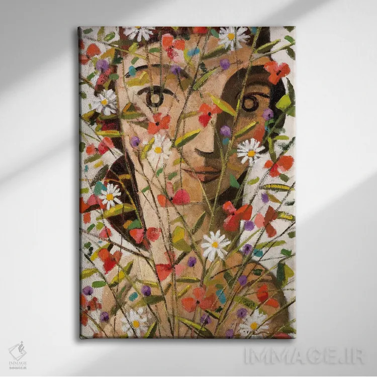 تابلو دکوراتیو دسته گل اثر دیدیه لورنکو - نمای روبهرو روی دیوار