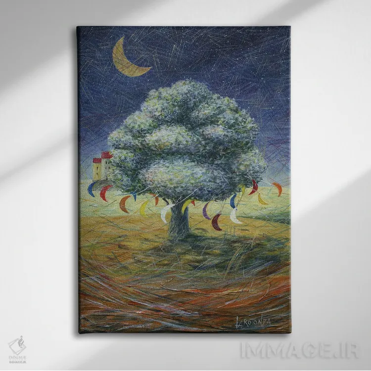 تابلو دکوراتیو چرخ وفلک اثر دوناتو لاراتوندا - نمای روبهرو روی دیوار