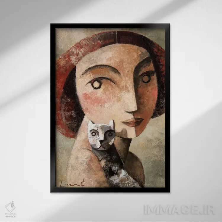تابلو دکوراتیو به من نگاه کن اثر دیدیه لورنکو - نمای قابدار مشکی