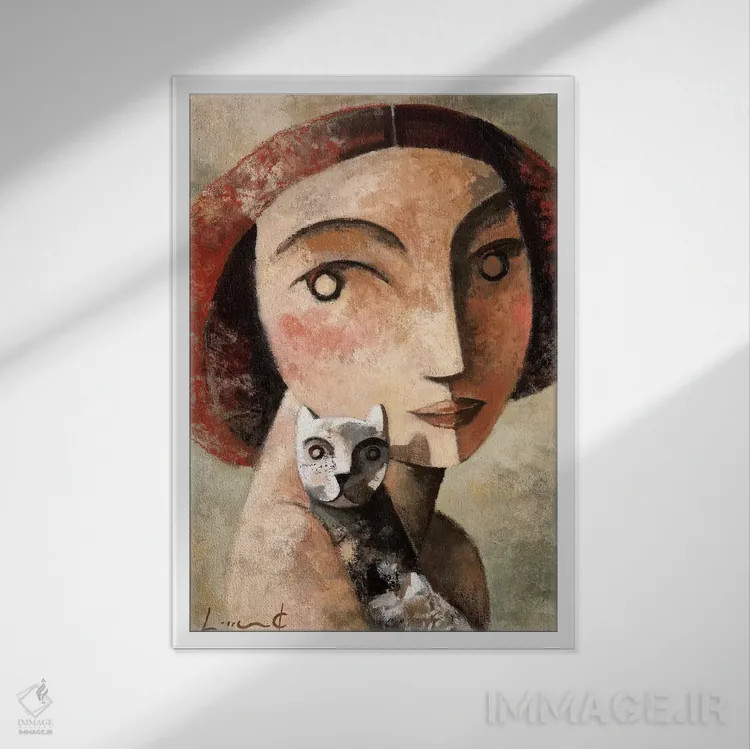 تابلو دکوراتیو به من نگاه کن اثر دیدیه لورنکو - نمای قابدار سفید