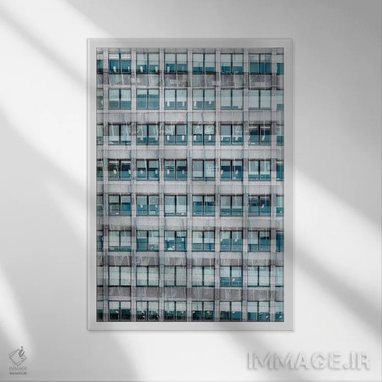 تابلو دکوراتیو الگوی پنجره ها شماره ۲۷ اثر دانیلو د آلکساندریا - نمای قابدار سفید