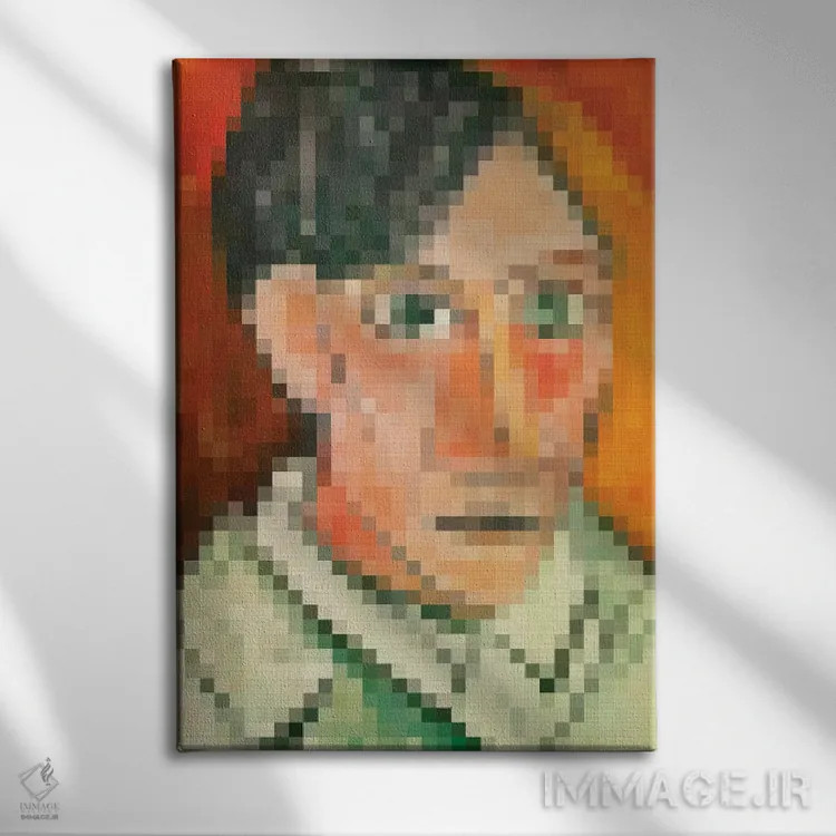 تابلو دکوراتیو پیکسل پیکاسو اثر دانیلو د آلکساندریا - نمای روبهرو روی دیوار