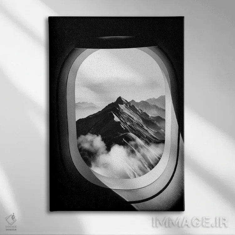 تابلو دکوراتیو نمای هواپیما اثر دانیلو د آلکساندریا - نمای روبهرو روی دیوار