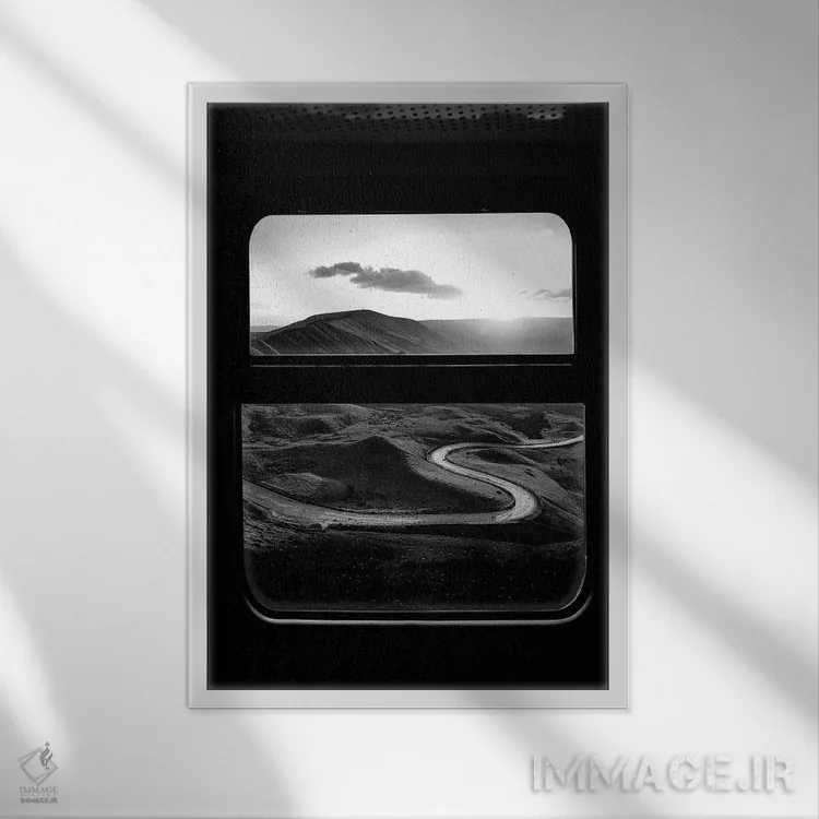 تابلو دکوراتیو نمای قطار اثر دانیلو د آلکساندریا - نمای قابدار سفید