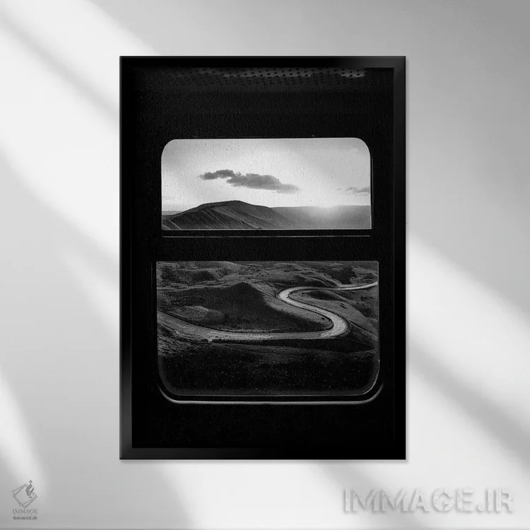 تابلو دکوراتیو نمای قطار اثر دانیلو د آلکساندریا - نمای قابدار مشکی