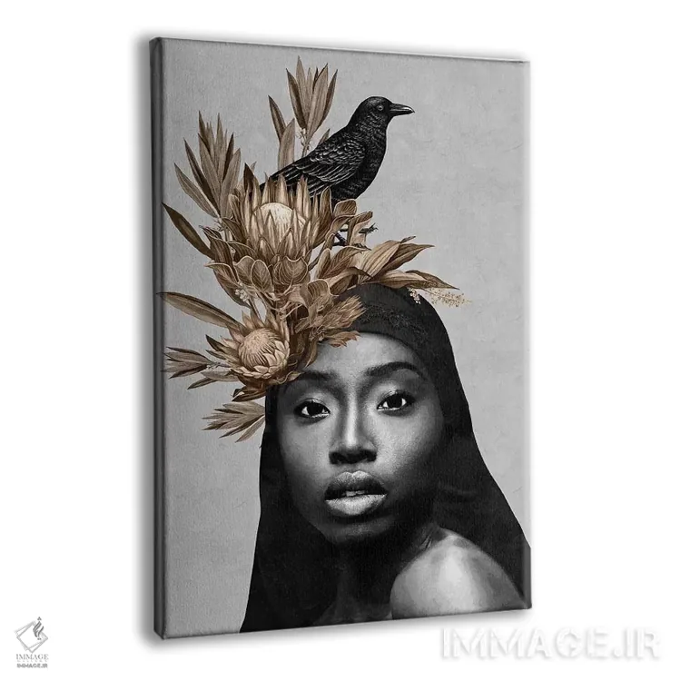 تابلو دکوراتیو پرنده سیاه اثر دانیلو د آلکساندریا - نمای پرسپکتیو محصول