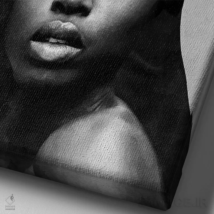 تابلو دکوراتیو پرنده سیاه اثر دانیلو د آلکساندریا - نمای نزدیک بافت بوم