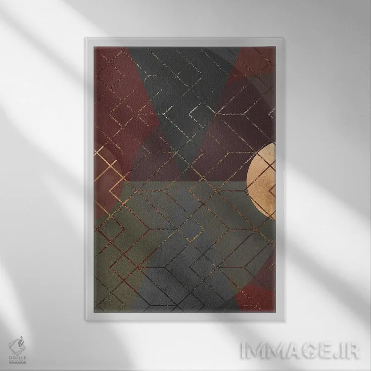 تابلو انتزاعی رویای تراکوتا VIII اثر دانیلو د آلکساندریا - نمای قابدار سفید