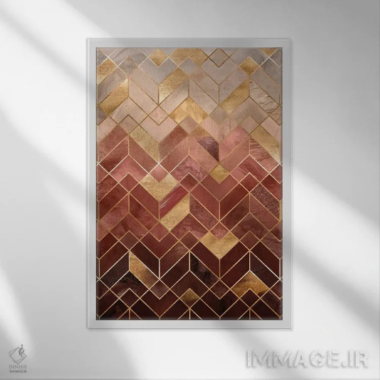تابلو انتزاعی رویای تراکوتا XVI اثر دانیلو د آلکساندریا - نمای قابدار سفید