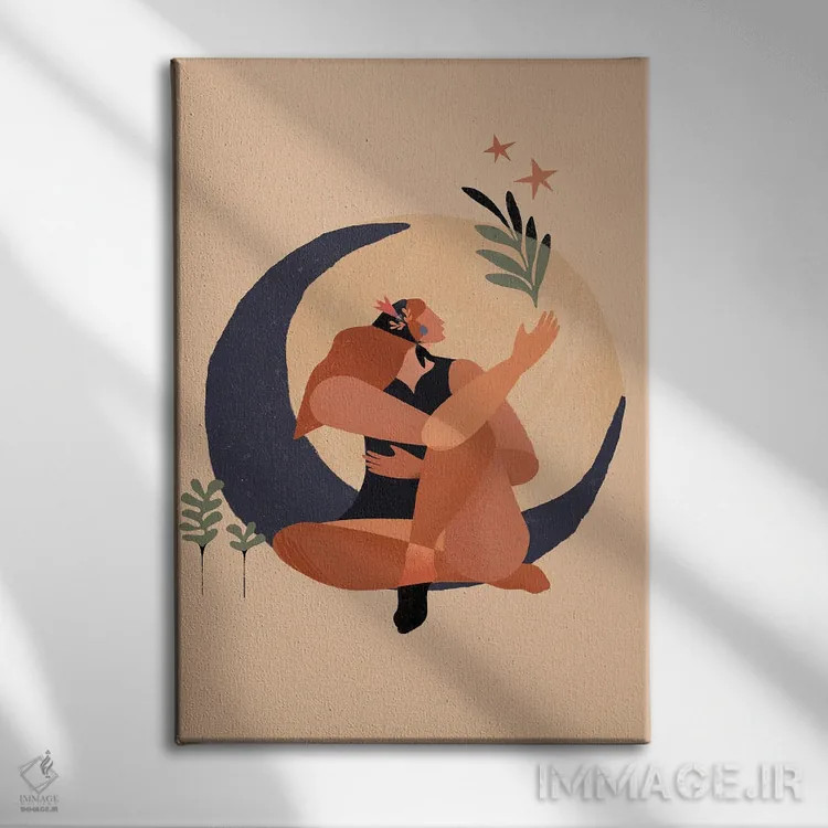 تابلو دکوراتیو زن فلت II اثر دانیلو د آلکساندریا - نمای روبهرو روی دیوار