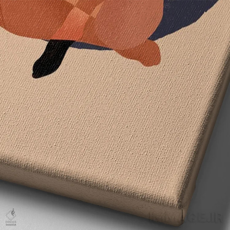 تابلو دکوراتیو زن فلت II اثر دانیلو د آلکساندریا - نمای نزدیک بافت بوم