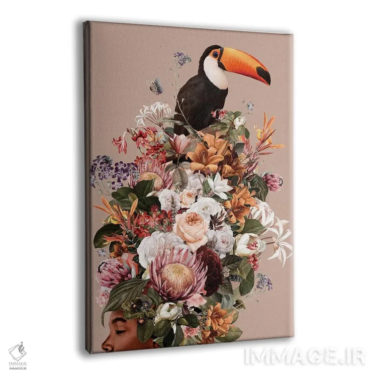 تابلو دکوراتیو زن گلدار I اثر دانیلو د آلکساندریا - نمای پرسپکتیو محصول