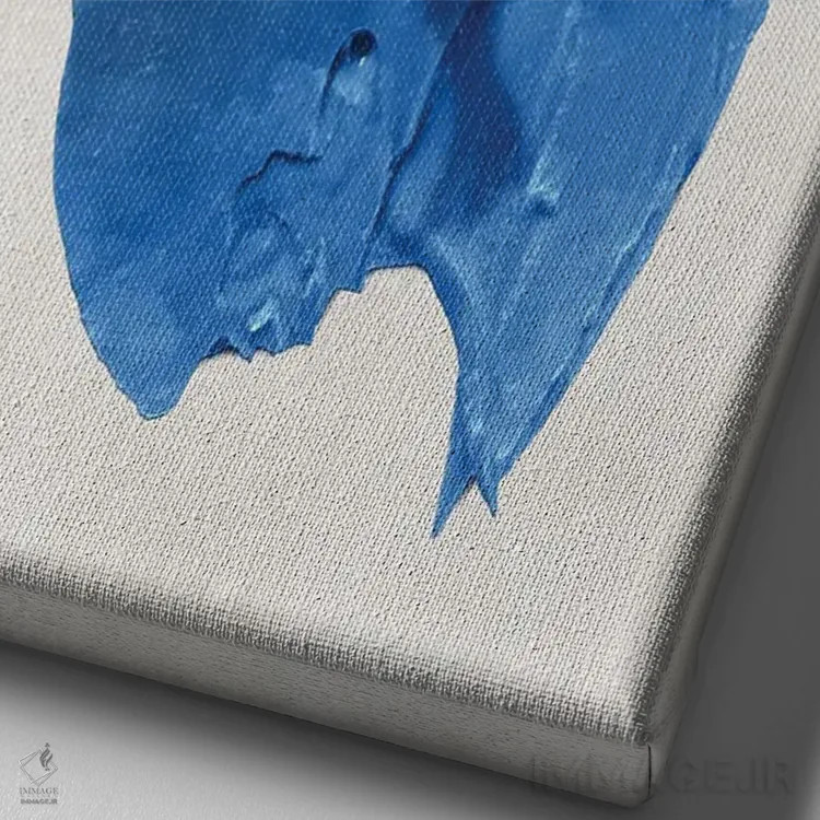 تابلو دکوراتیو رویای آبی IV اثر دانیلو د آلکساندریا - نمای نزدیک بافت بوم