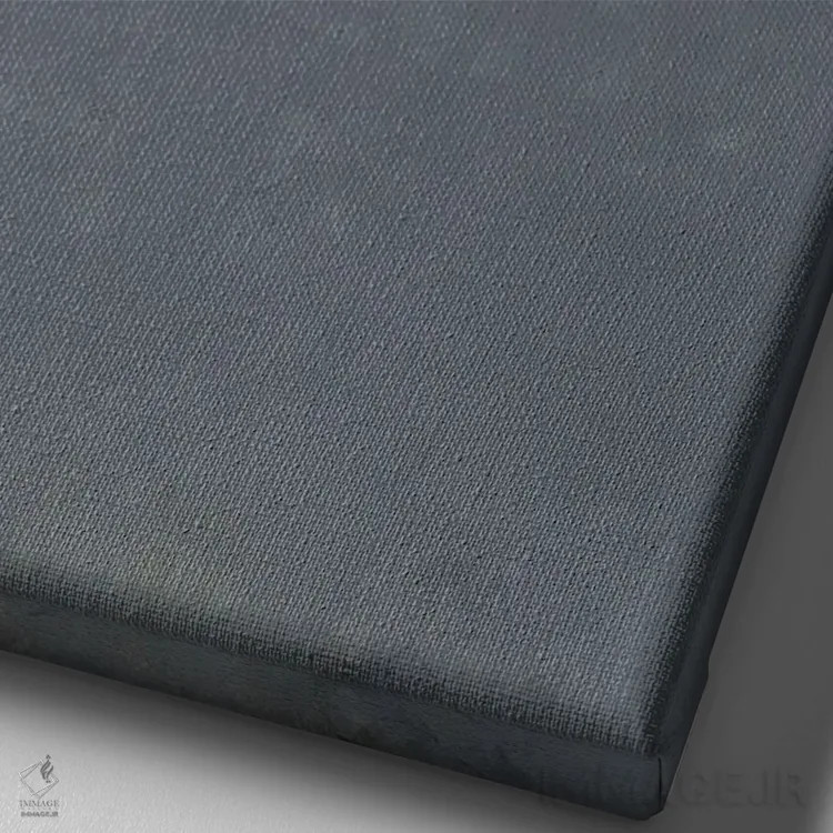 تابلو مینیمال خاکستری طلایی انتزاعی اثر دانیلو د آلکساندریا - نمای نزدیک بافت بوم