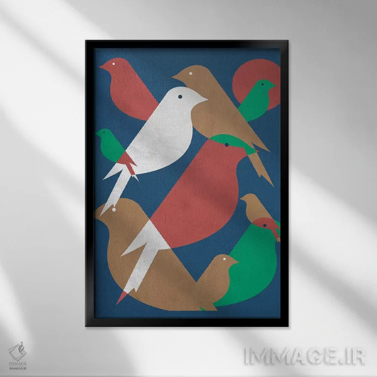 تابلو مدرن سرزمین رنگارنگ یک اثر دانیلو د آلکساندریا - نمای قابدار مشکی