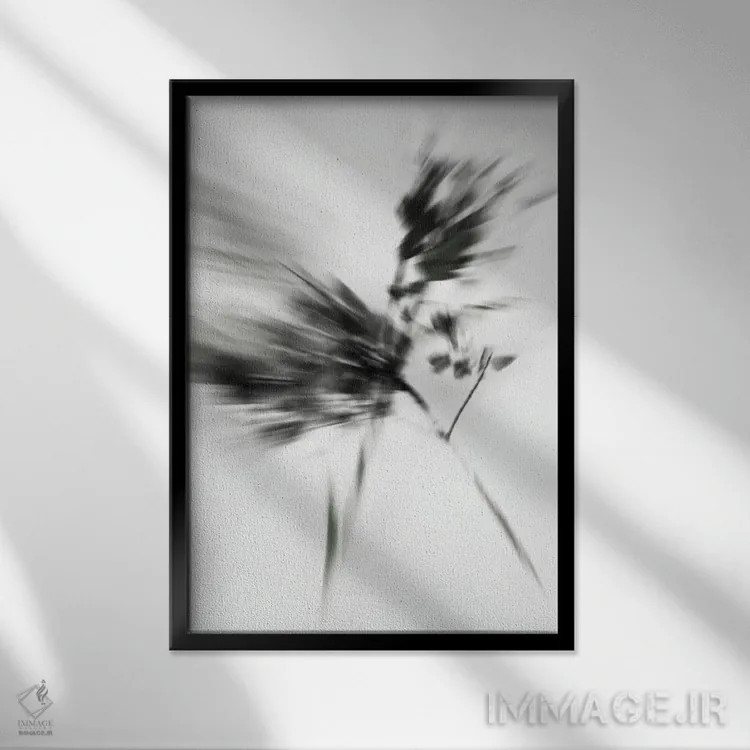 تابلو انتزاعی حرکت انتزاعی یک اثر دانیلو د آلکساندریا - نمای قابدار مشکی
