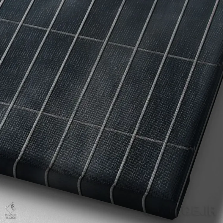 تابلو انتزاعی پنجره انتزاعی سه اثر دانیلو د آلکساندریا - نمای نزدیک بافت بوم