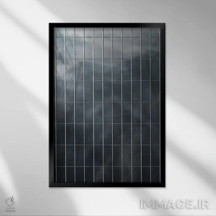 تابلو انتزاعی پنجره انتزاعی سه اثر دانیلو د آلکساندریا - نمای قابدار مشکی