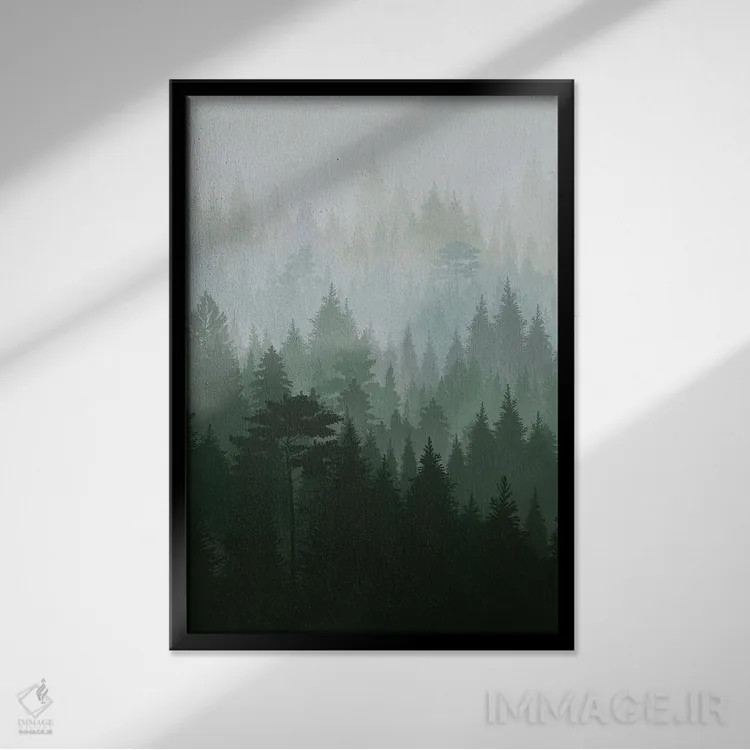 تابلو مدرن انتزاعی اسکانباوراوی دوازده اثر دانیلو د آلکساندریا - نمای قابدار مشکی