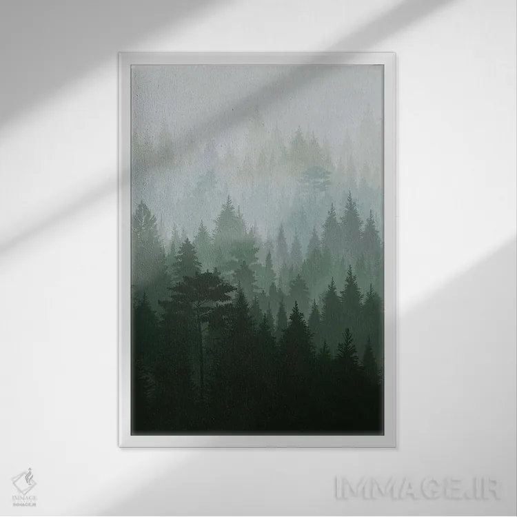 تابلو مدرن انتزاعی اسکانباوراوی دوازده اثر دانیلو د آلکساندریا - نمای قابدار سفید