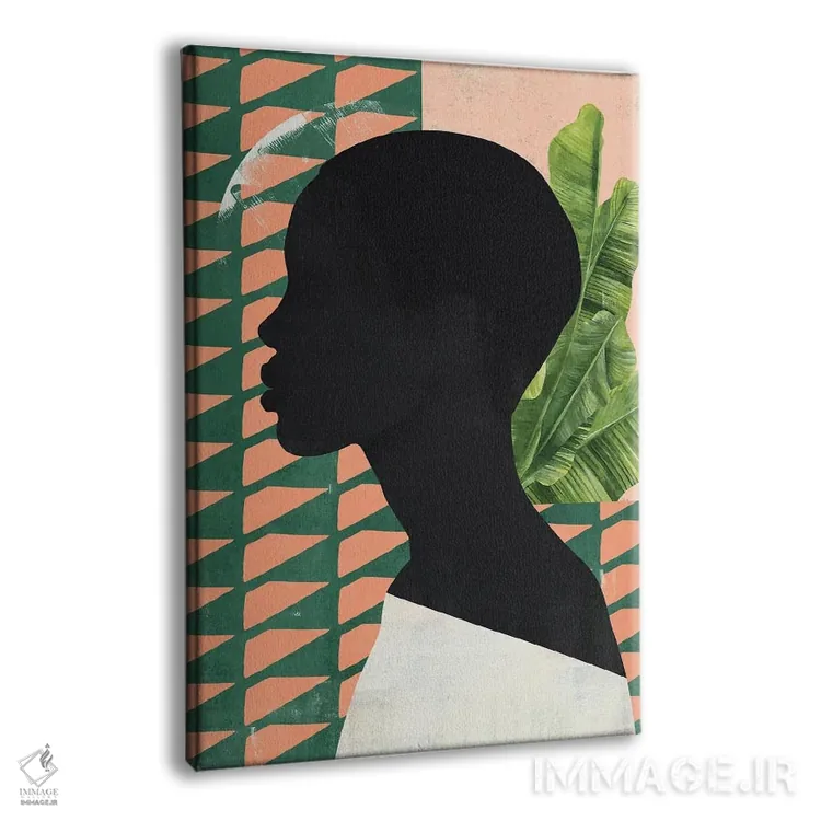 تابلو مدرن چهره انتزاعی چهار اثر دانیلو د آلکساندریا - نمای پرسپکتیو محصول