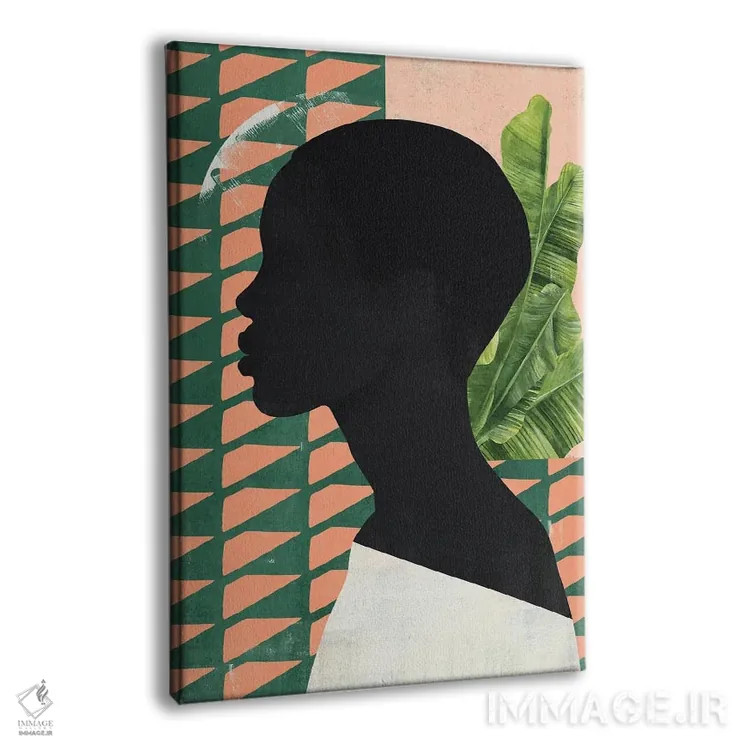 تابلو مدرن چهره انتزاعی چهار اثر دانیلو د آلکساندریا - نمای پرسپکتیو محصول