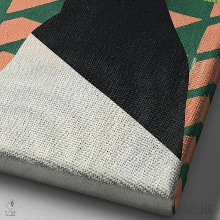 تابلو مدرن چهره انتزاعی چهار اثر دانیلو د آلکساندریا - نمای نزدیک بافت بوم