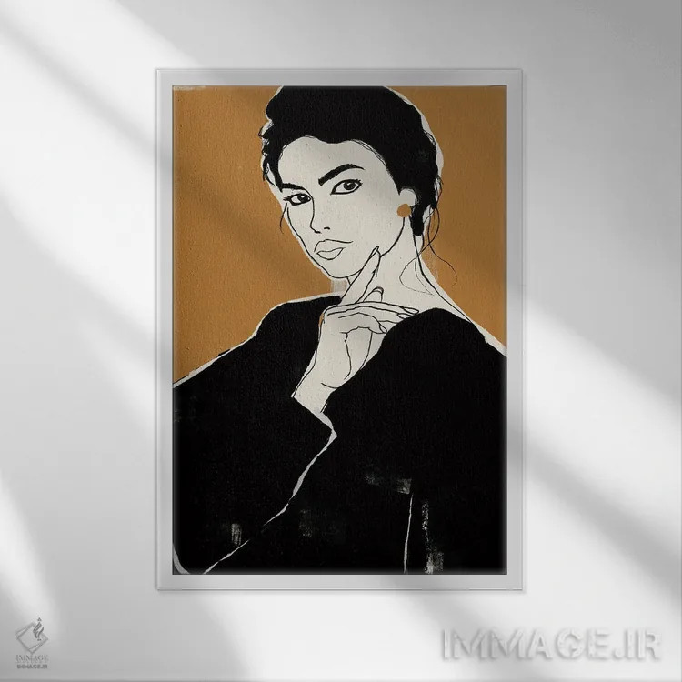 تابلو دکوراتیو زن اخرایی اثر دانیلو د آلکساندریا - نمای قابدار سفید