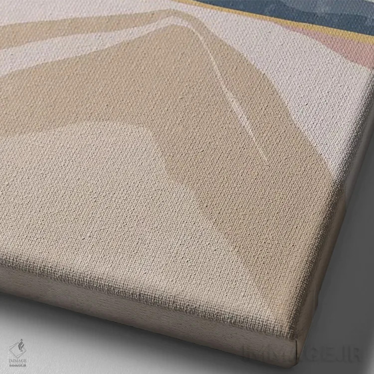 تابلو مینیمال رنگ پاستلی پنج اثر دانیلو د آلکساندریا - نمای نزدیک بافت بوم