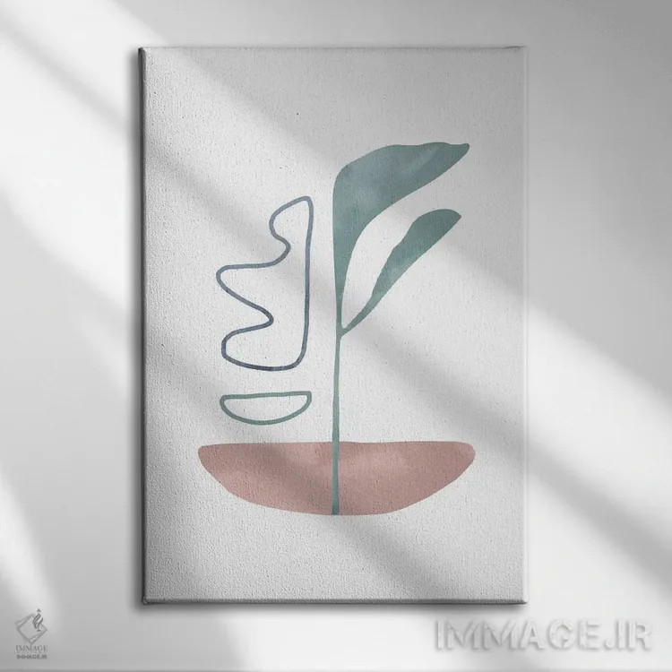 تابلو مینیمال رنگ پاستلی هشت اثر دانیلو د آلکساندریا - نمای روبهرو روی دیوار
