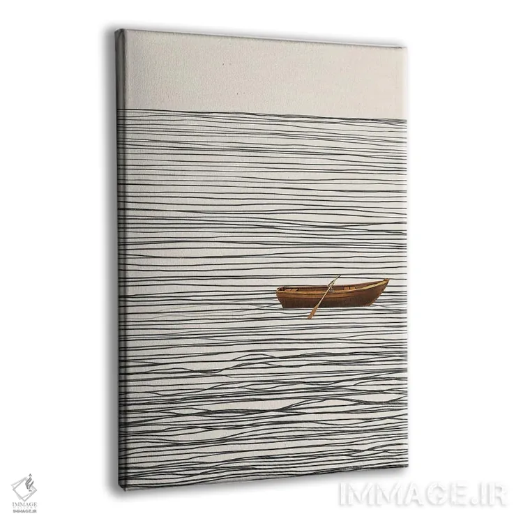 تابلو مینیمال قایق مینیمال انتزاعی یک اثر دانیلو د آلکساندریا - نمای پرسپکتیو محصول