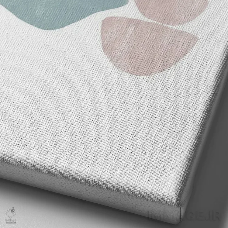 تابلو مینیمال رنگ پاستلی هفت اثر دانیلو د آلکساندریا - نمای نزدیک بافت بوم