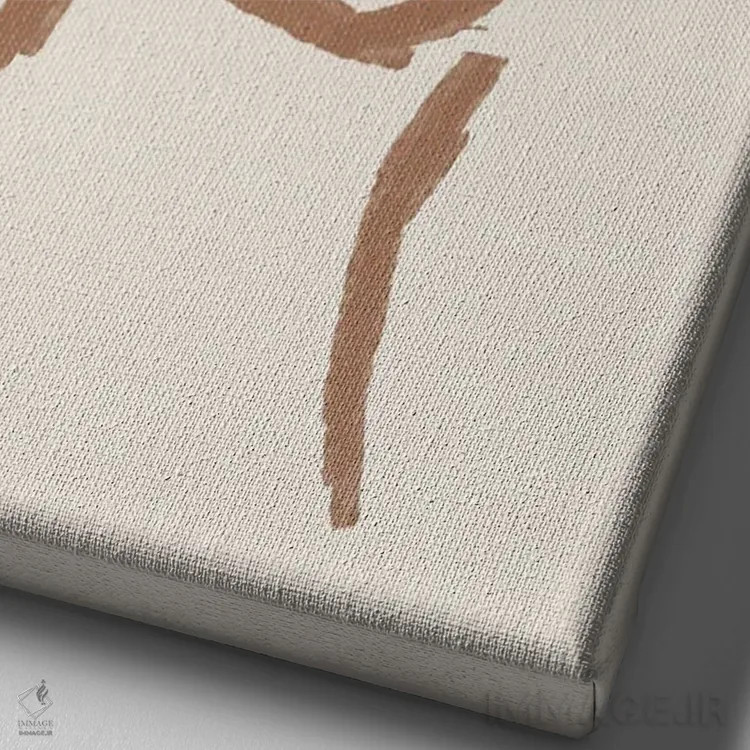 تابلو مینیمال چهره دختر انتزاعی یک اثر دانیلو د آلکساندریا - نمای نزدیک بافت بوم