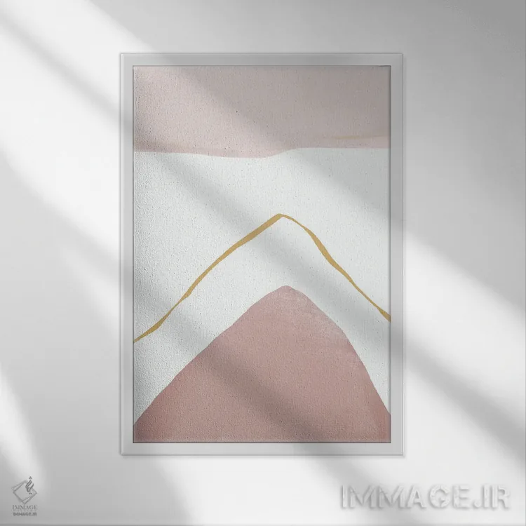 تابلو مینیمال رنگ پاستلی سیزده اثر دانیلو د آلکساندریا - نمای قابدار سفید