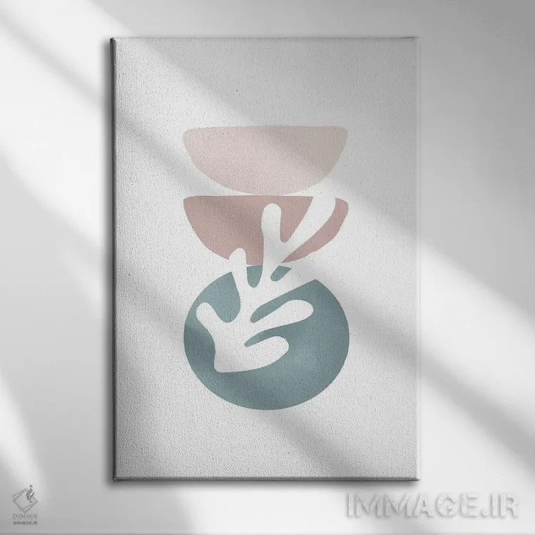 تابلو مینیمال رنگ پاستلی ده اثر دانیلو د آلکساندریا - نمای روبهرو روی دیوار
