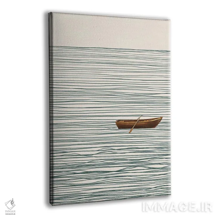 تابلو مینیمال قایق مینیمال انتزاعی سه اثر دانیلو د آلکساندریا - نمای پرسپکتیو محصول