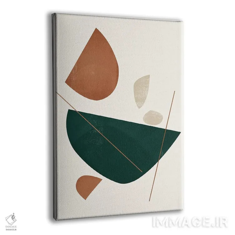 تابلو مینیمال اشکال انتزاعی چهار اثر دانیلو د آلکساندریا - نمای پرسپکتیو محصول