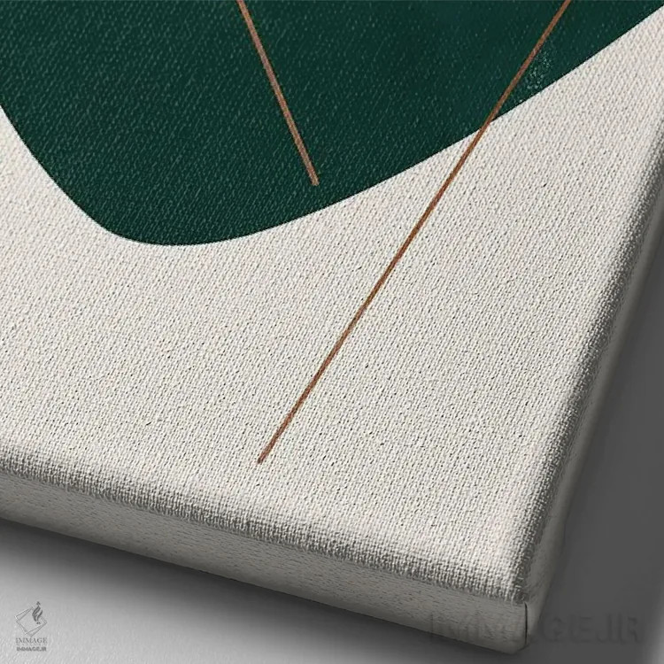 تابلو مینیمال اشکال انتزاعی چهار اثر دانیلو د آلکساندریا - نمای نزدیک بافت بوم