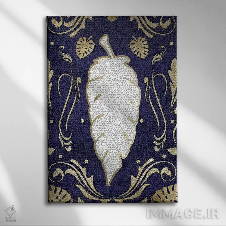 تابلو دکوراتیو هنر برگ پنج اثر دانیلو د آلکساندریا - نمای روبهرو روی دیوار