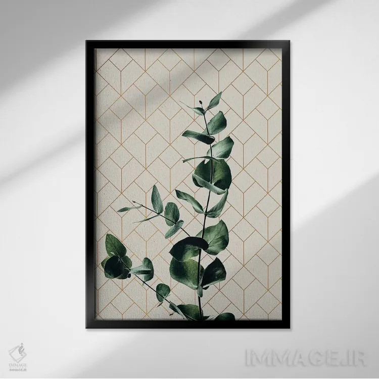 تابلو دکوراتیو هنر برگ چهار اثر دانیلو د آلکساندریا - نمای قابدار مشکی